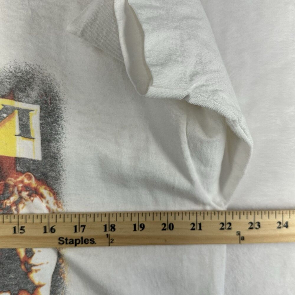Vintage Bon Jovi Tour 1995 Single Stitch Graphic T-Shirt White Unisex Size XL - Picture 9 of 10